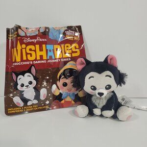 Disney Parks Pinocchios Daring Journey Wishables Figaro Plush Limited Release